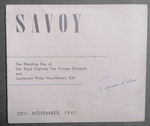 The Savoy, London 20 November 1947 (1) by Finbarr Smyth