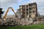 Demolition of the Nurses Home belonging to St. Brendans Hospital, Grangegorman August 21, 2013