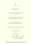Thorton's Restaurant Dinner Menu, 5 June, 2012