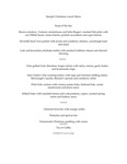 The Winding Stair Sample Christmas Lunch Menu,  2010