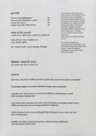 Cafe Paradiso Dinner Menu March 2012 by Cafe Paradiso