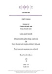 Deanes Eipic Forty Pounds Menu 2017 by Deanes Eipic