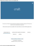 Craft Restaurant Neighbourhood Menu 2017 by Craft Restaurant