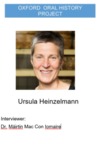 Interview with Ursula Heinzelmann by Máirtín Mac Con Iomaire