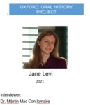 Interview with Jane Levi: Sopie Coe Prize